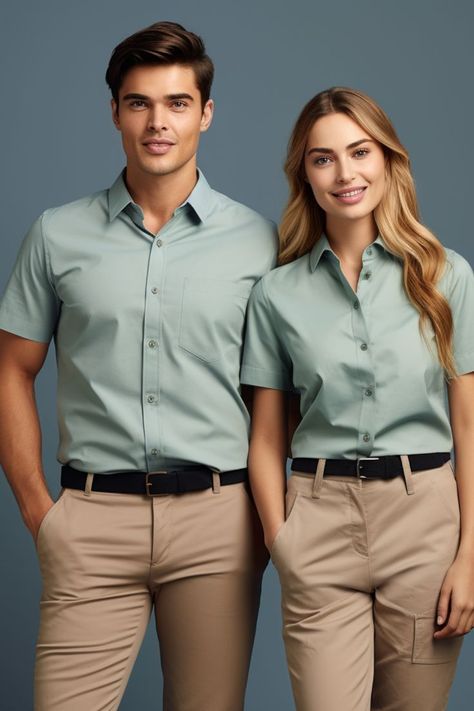 Light Blue Shirt with khaki Pant Light Blue Shirt, Uniform Design, Casual Evening, Blue Shirt, The Cool, Khaki Pants, Light Blue, Pants, Blue