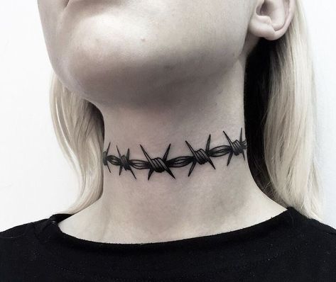 Tato Grunge, Barbed Wire Tattoos, 16 Tattoo, Grunge Tattoo, Tattoo Flash Art, Barbed Wire, Piercing Tattoo, Neck Tattoo, Mini Tattoos