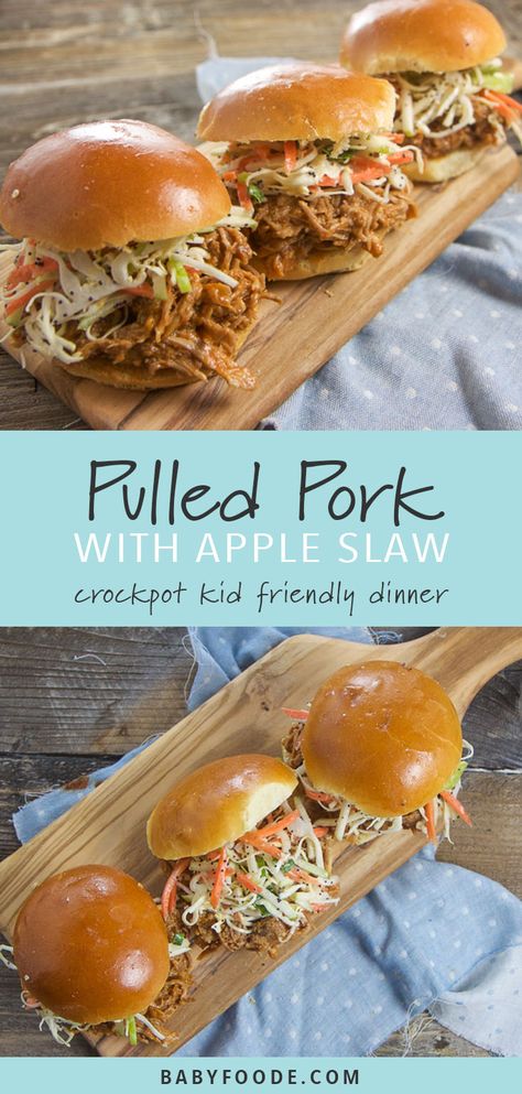 Pulled Pork Slaw Sandwiches, Pork Sandwich With Coleslaw, Pulled Pork With Coleslaw Sandwich, Slaw For Pork Sandwiches, Best Slaw For Pulled Pork, Pulled Pork Coleslaw Sandwich, Apple Pulled Pork Slow Cooker, Slaw For Pork Sliders, Hawaiian Pulled Pork Sandwiches