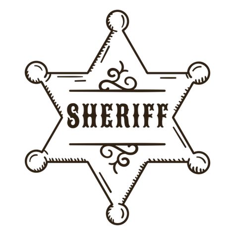 Sheriff Wild West badge PNG Design Sheriff Star Tattoo, Sheriff Badge Template, Wild West Graphic Design, Wild West Design, Sheriff Badge Tattoo, Graphic Office, Western Logo, Graphic Architecture, Graphic Design Careers