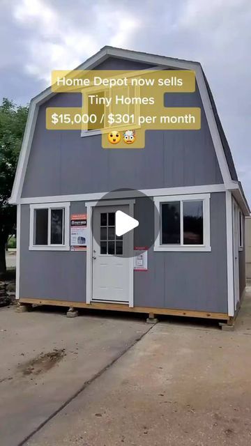 Tiny Home Backyard Guest Houses, Tuff Shed Tiny House, Shed Into Tiny House, Home Depot Tiny House, Tiny Cabins Interiors, Shed House Interior, Eco House Plans, Guest House Shed, Shed Homes Ideas