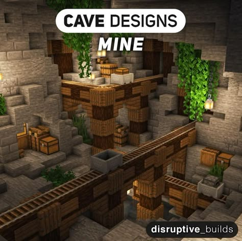 Minecraft Medieval Mineshaft, Minecraft Medieval Build Hacks, Medieval Mine Minecraft, Minecraft Strip Mine, Market Minecraft Ideas, Minecraft Lager, Minecraft Medieval Port, Minecraft Interior Design Medieval, Medieval Houses Minecraft