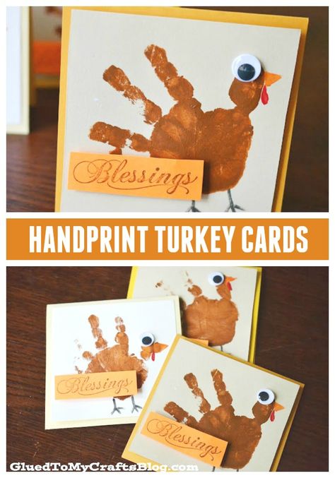 Turkey Cards, Thanksgiving Craft Ideas, Thanksgiving Handprint, Handprint Turkey, Thanksgiving Cards Handmade, Thanksgiving Crafts Preschool, Turkey Handprint, Thanksgiving Entertaining, Easy Thanksgiving Crafts