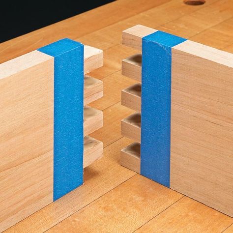 Gluing Box Joints: Follow a few simple steps to avoid glue squeezeout and eliminate the hassle of assembling box joints. Used Woodworking Tools, Woodworking Logo, Box Joints, Woodworking Box, Woodworking Joinery, Cool Wood Projects, Wood Joints, Woodworking Joints, Learn Woodworking