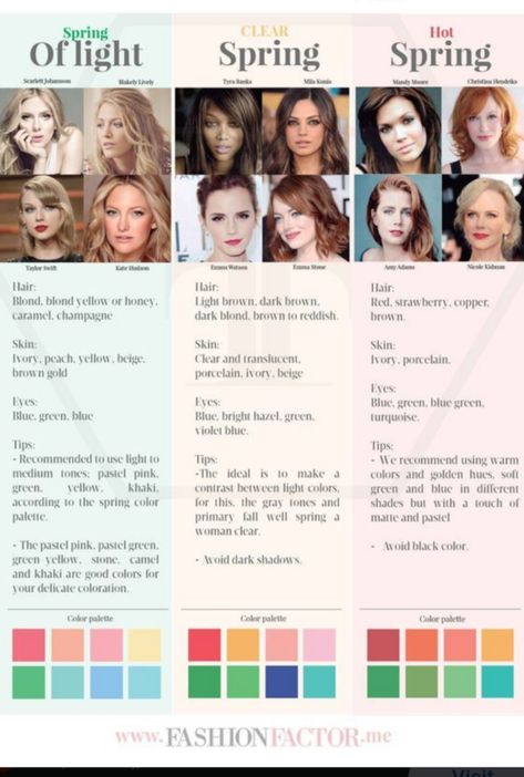 Spring Undertone Color Palettes, Light Spring Vs Warm Spring, Spring Complexion Color Palettes, Spring Colour Palette Skin Tone, Seasonal Color Analysis Spring, Bright Classic Outfits, Spring Wardrobe Color Palette, Spring Palette Hair Color, Which Spring Am I