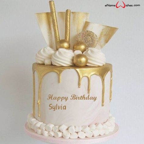 Golden Birthday Cake Design with Name - Best Wishes Birthday Wishes With Name Best Wishes Birthday, Name On Cake, Write Name On Cake, Golden Birthday Cakes, Birthday Cake Write Name, Birthday Cake Design, Birthday Cake Writing, Best Christmas Quotes, Birthday Wishes With Name