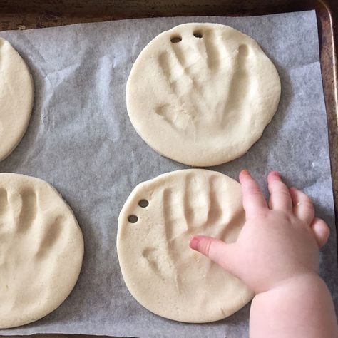 Salt Dough Decorations, How To Make Salt Dough, Make Salt Dough, Salt Dough Crafts, Handprint Ornaments, Best Edibles, Kids Homemade, Salt Dough Ornaments, Dough Ornaments