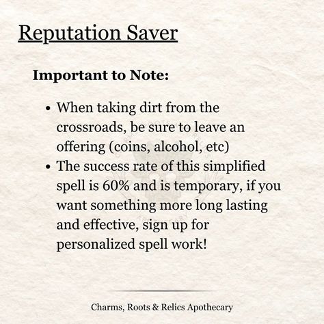 Simplified Reputation Saver Spell Work 🕯️ Typically a working like this is done using a pig/cow tongue where you stuff it with necessary elements and suture it shut, hence shutting up the person/people talking in against you. This version is simplified and utilizes elements that you probably already have in your house. Would you like me to do more simplified spell work for people who want to experiment and grow nurture their craft? Cow Tongue, Wiccan Sabbats, Spell Work, People Talking, The Crossroads, If You Want Something, Witchy Stuff, Witchy Things, People Talk