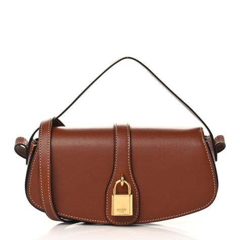 Celine Bag, Free Bag, Leather Interior, Crossover, Gold Hardware, Zipper Pocket, Calf Skin, Brown Leather, Dust Bag