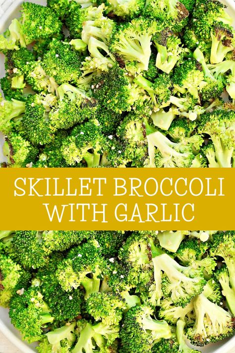 Skillet Broccoli, Pan Fried Broccoli, Frozen Broccoli Recipes, Butter Broccoli, Broccoli With Garlic, Parmesan Broccoli, How To Cook Broccoli, How To Make Broccoli, Fried Broccoli