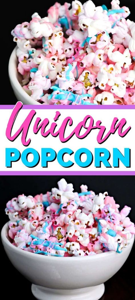 Unicorn popcorn is an easy and colorful unicorn recipe idea, perfect for Unicorn lovers or your unicorn party! #UnicornParty #Unicorn #UnicornRecipes #UnicornFood Unicorn Popcorn, Popcorn Ideas, Fun Popcorn, Unicorn Food, Popcorn Recipe, Candy Popcorn, Brownie Desserts, Unicorn Crafts, Unicorn Foods