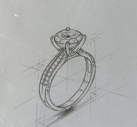 3d Ring Sketch, Bracelet Sketch Design, Jewellery Sketches Jewelry Drawing, Ring Sketch Design, Jewelry Design Sketch, Diamond Ring Drawing, Dope Sketches, Ring Drawing, Ring Sketch