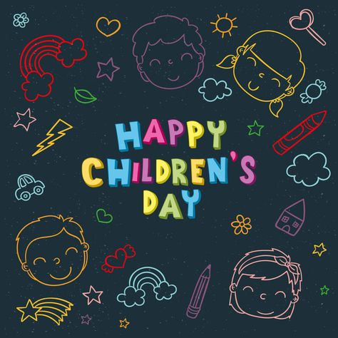 Children Day Poster Design, Childrens Day Poster Design, Happy Childrens Day Poster, Children's Day Celebration, Draw Poster, Children's Day Poster, First Day Of School Activities, Happy Children's Day, Colour Art