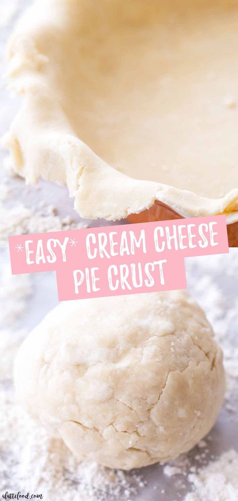 Easy Cream Cheese Pie, Cream Cheese Pie Crust Recipe, Cheese Pie Crust, Easy Homemade Pie Crust, Homemade Pie Dough, Easy Homemade Pie, Cream Cheese Pie Crust, Pumpkin Pie Crust, Pie Crust Recipe Easy