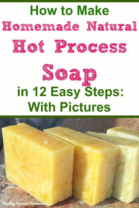 Sep 6, 2019 - Hot process soap is my favorite method of soap making! It’s fast, simple & easy, and you can use the soap the very next day! This article is a detailed picture tutorial with compete instructions for you to be able to make your own handmade hot process soap with confidence. The recipe I’ve in Crock Pot Soap, Hot Process Soap, Soap Making Recipes, Handmade Natural Soaps, Picture Tutorial, Natural Picture, Soap Recipe, Soap Making Supplies, Homemade Soap Recipes