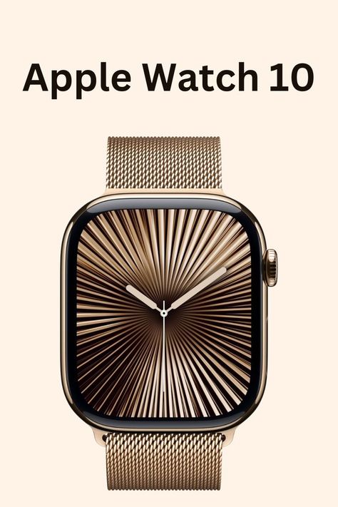 Elevate your daily routine with the Apple Watch Series 10 [GPS + Cellular 46mm] in luxurious Gold Titanium. Perfect for women on the move, this sleek watch features an ECG app, fitness tracking, and an always-on Retina display. Stay active, healthy, and stylish all at once. Bonus: it's carbon neutral and comes with 2 years of AppleCare+! #AppleWatchSeries10 #GoldMilaneseLoop #ActiveLifestyle #FitnessTracker #HealthyLiving #AppleCare #EverydayLuxury #WomenInMotion #StylishTech #CarbonNeutralTech Sleek Watch, Track Workout, Carbon Neutral, Retina Display, Apple Watch Series, Fitness Tracker, Apple Watch, Smart Watch, 10 Things