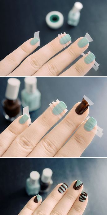 Line Nail Art, Nail Art Designs Images, Nail Art At Home, Different Nail Designs, Nagel Tips, Smink Inspiration, Lines On Nails, Nail Art Designs Videos, Pola Gelang