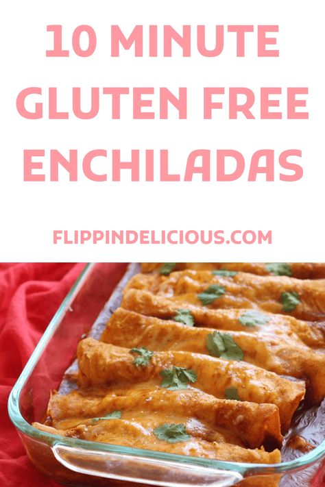 Mexican Food Recipes Gluten Free, Gluten Free Burritos, Quick Gluten Free Dinner Ideas, Enchiladas Gluten Free, Microwave Chicken Recipes, Gf Lunch, Gluten Free Chicken Enchiladas, Gluten Free Corn Tortillas, Gluten Free Mexican Recipes