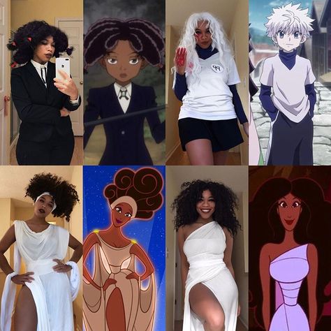 Kiera Please Cosplay, Kiera Please, Clever Halloween, Black Cosplay, Clever Halloween Costumes, Morning Cartoon, Black Cartoon Characters, Hair Icon, Super Busy