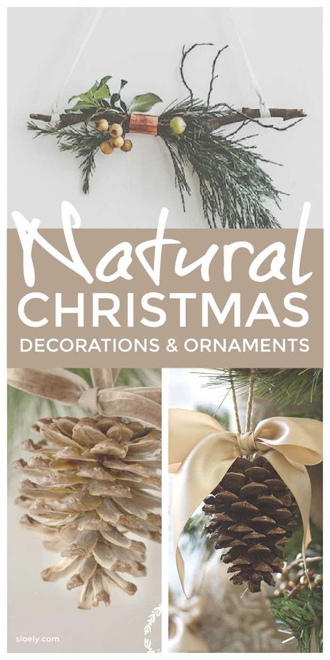 7 lovely homemade natural Christmas decorations. These simple rustic ideas for Christmas decorations using evergreen branches and pine cones make wonderful Scandinavian country living style Christmas tree, mantle and fireplace decorations are easy to make with kids. #christmasdecorations #homemadechristmasdecorations #rusticchristmasdecorations #naturalchristmasdecorations #naturaldecorations #naturalchristmas #homemadechristmas #rusticchristmas Pine Christmas Tree Decorations, Country Christmas Tree Ornaments, Christmas Decor Country Style, Natural Christmas Trees Decorated, Easy Pine Cone Christmas Crafts, Natal, Christmas Decor With Pine Branches, Homemade Tree Decorations For Kids, Pine Tree Diy Decor