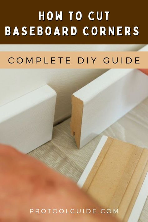 Projects Modern Baseboards And Trim, Baseboard Corners, Modern Baseboards, Diy Crown Molding, Baseboard Trim, Diy Living Room Furniture, Different Tools, Corner Moulding, Bedroom Furniture Makeover