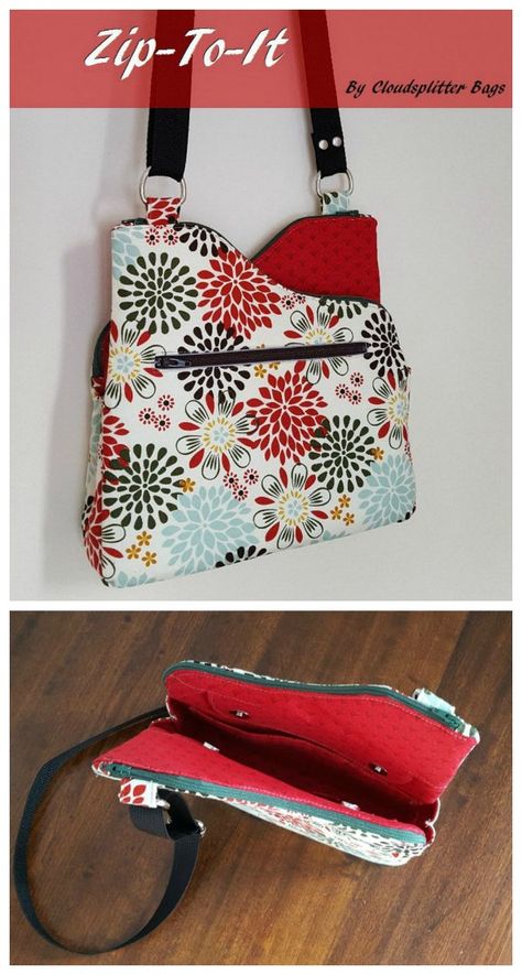 Small Crossbody Bag Pattern, Crossbody Bag Sewing Pattern, Crossbody Bag Sewing, Free Bag Patterns, Crossbody Bag Diy, Diy Fabric Christmas Ornaments, Purse Patterns Free, Unique Sewing Patterns, Pattern Crossbody Bag