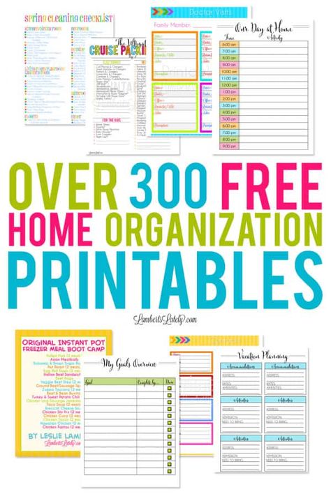 Family Binder Free Printables, Home Organization Printables, Life Binder Printables, Life Organization Printables, Life Organization Binder, Binder Printables Free, Home Organization Binders, Cleaning Checklists, Organizational Printables