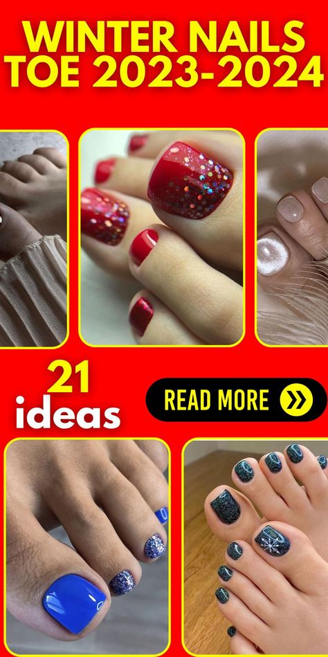 Elevate your style this winter with the charm of winter nails toe 2023-2024. Explore a spectrum of colors for pedicures and find the perfect matching ideas for the season. Whether you're into pretty, simple, or gel designs for pedicures, your toes will be ready to embrace the holiday season with trendy designs and colors that capture the essence of Christmas. Winter Pedicures Ideas, Short Gel Nails For Christmas, Pedicure Ideas Christmas Toenails, January Pedicure Colors Toenails, Pedicure Designs Winter, Winter Toenails 2023 Trends, Winter Pedicure Colors Toenails 2023, Pedicure Christmas Ideas, December Pedicure Ideas