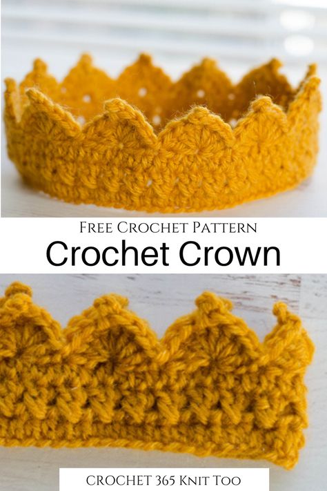 Très joli modèle, explication assez simple Crotchet Different Stitches, Cat Crown Crochet, Crochet Baby Crown, Extra Yarn Crochet Ideas, Crochet Flower Projects Ideas, Crochet 30 Minutes Free Pattern, One Color Crochet Patterns, Easy Disney Crochet, Crochet Birthday Crown