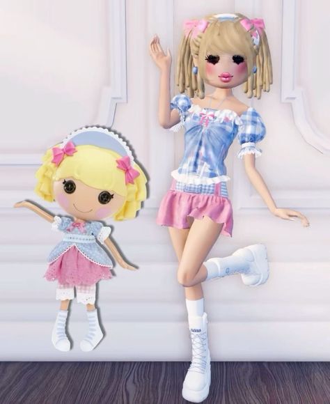 Lalaloopsy Dress To Impress, Doll Dti Outfit, Doll Dress To Impress, Pastel Dress To Impress, Kawaii Dress To Impress, Dti Cosplay Fits, Roblox Dress, Outfit Hacks, Earthy Style