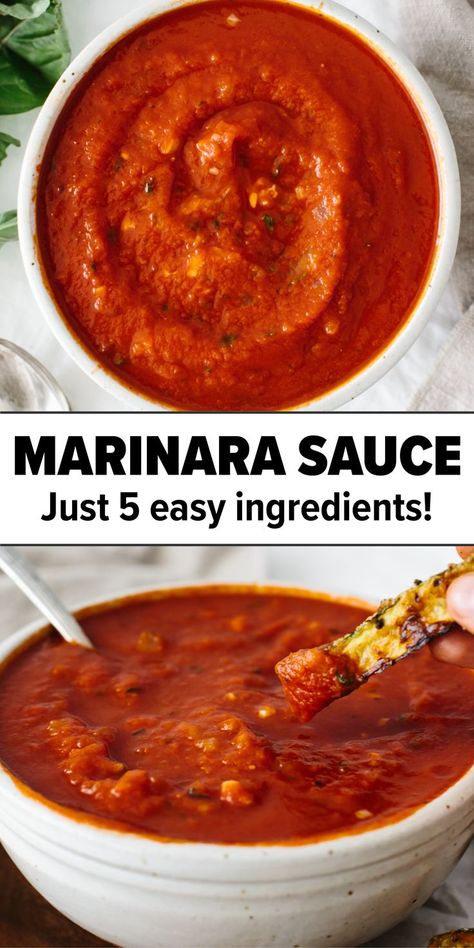 The best marinara sauce is always a homemade marinara sauce recipe. The flavors are bursting and fresh. And yet the recipe itself is so simple and easy – just 5 ingredients! It's perfect for… Ground Chicken Lasagna, Easy Homemade Marinara Sauce, Easy Marinara Sauce, Homemade Marinara Sauce, Sauce Spaghetti, Plat Vegan, Marinara Sauce Recipe, Lasagna Recipes, Homemade Sauce Recipes