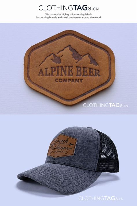 Leather Patch Ideas, Leather Logo Ideas, Sl Logo, Logo Technology, Hat Inspiration, Custom Leather Work, Outdoors Style, Leather Clothing, Leather Ideas