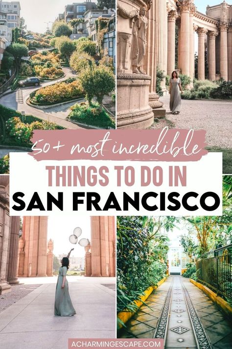 50+ Most Incredible Things to do in San Francisco, California. Heading to San Francisco and looking for things to do? Whether you are visiting for a few days or a week, this list will come in handy to pick and choose based on your interests. Click to learn more! San Francisco Things to do in | California Travel | San Francisco Itinerary| Visit San Francisco Bucket List San Francisco Itinerary, San Francisco Vacation, San Francisco Travel Guide, To Do In San Francisco, California Travel Guide, Visit San Francisco, California Trip, San Francisco Travel, California Travel Road Trips