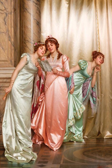 Vittorio Reggianini, Regency Aesthetic, Images Victoriennes, Art Amour, Theatre Production, Tableaux Vivants, Regency Era Fashion, Victorian Paintings, Regency Fashion