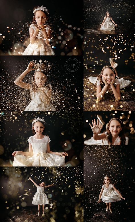 Kids New Years Photoshoot Ideas, Black Background Christmas Photoshoot, New Year Mini Session, New Year’s Photoshoot, Glitter Minis Photography, New Year Shoot, Glitter Session Photography, New Year Studio Photoshoot, New Year Photoshoot Ideas Kids