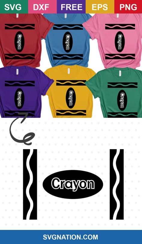 Crayon Halloween Costume, Crayon Shirt, Crayon Svg, Halloween Crayons, Crayon Costume, Group Halloween Costume Ideas, Diy Crayons, Halloween Costumes For Work, Teacher Halloween Costumes