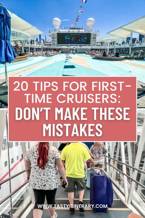 Embarking on your first cruise adventure? Don't miss our essential guide with 20 tips for first-time cruisers! From planning hacks to avoiding common pitfalls, ensure a smooth sailing experience from start to finish. Tips For Going On A Cruise First Time, First Time Cruise Tips Carnival, First Time Cruise Tips Packing Lists, First Time Cruise Tips, First Time Cruise, Cruise Hacks, Disney Dream Cruise Ship, Carnival Cruise Tips, Cruising Tips