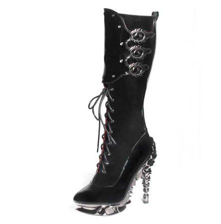 Hades Footwear, Alternative Shoes, Pu Boots, Patent Leather Boots, New Rock, Rave Wear, Heel Boots, High Heel Boots, Knee High Boots