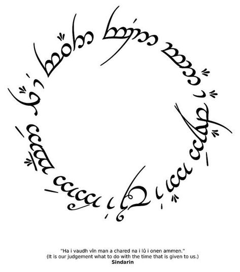 Elvish Tattoo, Meow Tattoo, Elvish Language, Tattoo Circle, Writing Circle, Tattoos Symbols, Lotr Tattoo, Lord Of The Rings Tattoo, Tattoo Schrift