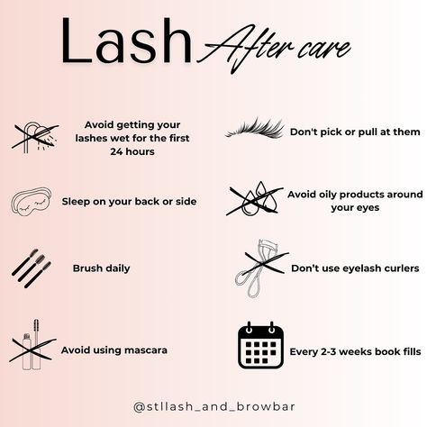 Some helpful reminders for my lash extension girlies💕 These aftercare instructions will ensure your lashes look their best as long as possible. Link in bio to book now! ~ #lashextensions #lashartist #pmuartist #lashaftercare #stllashartist Lash Rules, Lash Policy, Lash Care Instructions, Lash Aftercare Instructions, Lash Tech Supplies, Self Business, Eyelash Tech, Lash Quotes, Eyelash Curlers