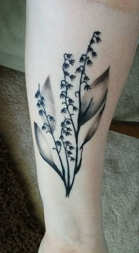 Flower Tattoos Lily, Tattoos Lily Of The Valley, Flower Tattoo Lily, May Birth Flower Tattoo, Tattoo Lily, Lily Of The Valley Tattoo, Valley Tattoo, May Birth Flower, May Birth Flowers