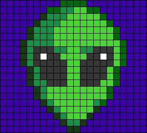 Crochet Alien, C2c Crochet Blanket, Pixel Art Templates, Bead Loom Pattern, Pixel Crochet, Tapestry Crochet Patterns, Pixel Pattern, Pixel Art Pattern, Crochet Tapestry