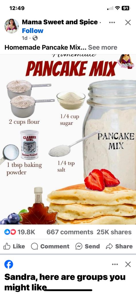 Homemade Pancake Batter, Easy Pancake Mix, Easy Homemade Pancakes, The Best Pancakes, Pancake Mix Recipe, Homemade Pancake Mix, Best Pancakes, Irish Cooking, Homemade Pancake Recipe