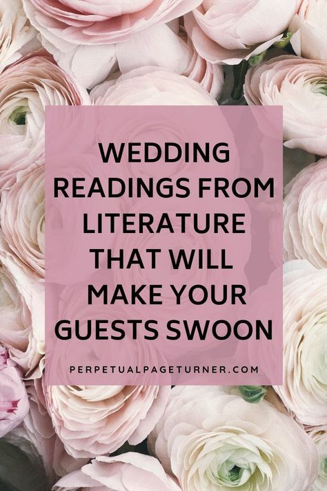 Unique Wedding Readings, Wedding Readings From Literature, Bookish Wedding, Wedding Reading, Wedding Books, Wedding Ceremony Readings, Wedding Ceremony Script, Wedding Readings, Love Books