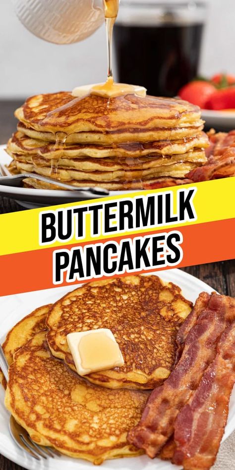 Homemade Buttermilk Pancake Recipe, What To Make With Buttermilk, Buttermilk Pancake Recipe, Homemade Buttermilk Pancakes, Buttermilk Pancakes Recipe, Fluffy Buttermilk Pancakes, Homemade Pancake Mix, Slow Cooker Appetizers, Flavored Pancakes