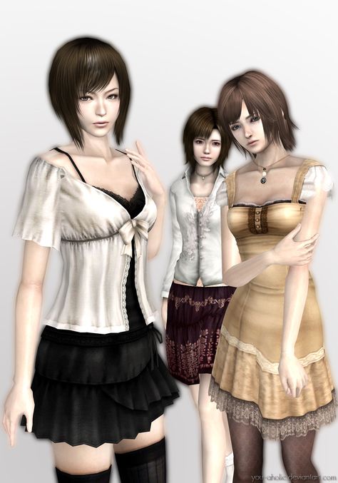 Fatal Frame 4, Y2k Horror, Icon Grunge, Video Game Outfits, Project Zero, Horror Game Protagonist, Game Protagonist, 일본 패션, Japanese Horror