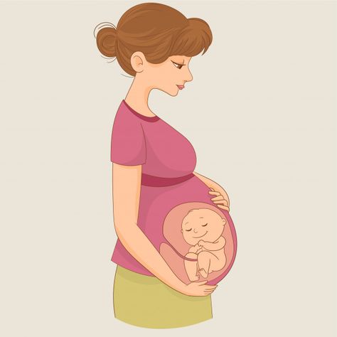 Mom with baby in womb Premium Vector | Premium Vector #Freepik #vector #baby #woman #girl #mother Baby In Womb Art, Pregnancy Cartoon, Pregnant Cartoon, Baby In Womb, Pregnancy Illustration, Pregnancy Women, Birth Art, Pregnancy Art, A Pregnant Woman