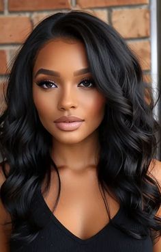 Straight Styles For Black Women, Professional Black Women Hairstyles, Well Put Together Women, Different Shades Of Black Hair, Blowout On Medium Length Hair, Layers For Long Hair Black Women, Medium Length Weave Hairstyles, Latina Haircuts, Tyla Hairstyles