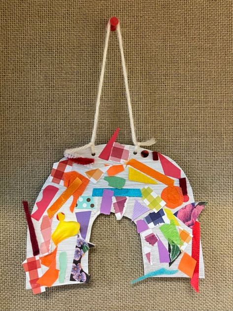 Toddler Art Show Ideas, Rainbow Craft Preschool, Color Crafts For Toddlers, Rainbow Crafts For Toddlers, Cardboard Rainbow, Rainbow Crafts Preschool, Colour Craft, Rainbow Collage, Collage Decor