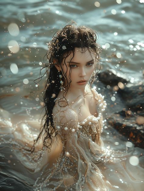 Siren Princess Aesthetic, Mermaid Fantasy Aesthetic, Siren Mermaid Aesthetic, Siren Portrait, Mermaid Hair Aesthetic, Siren Aesthetic Female, Siren Concept, Dark Siren Aesthetic, Mermaid Art Drawing